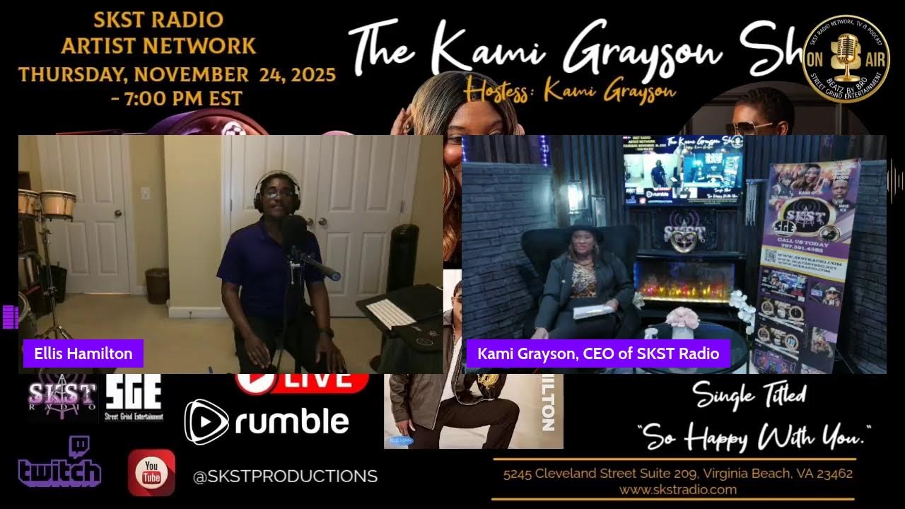 R-SKST Radio Network -The Kami Grayson Show – Artist Network Guest Ellis Hamilton