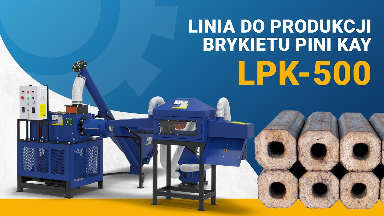 Linia do produkcji brykietu Pini Kay LPK-500 | 33 kW, do 500 kg/h