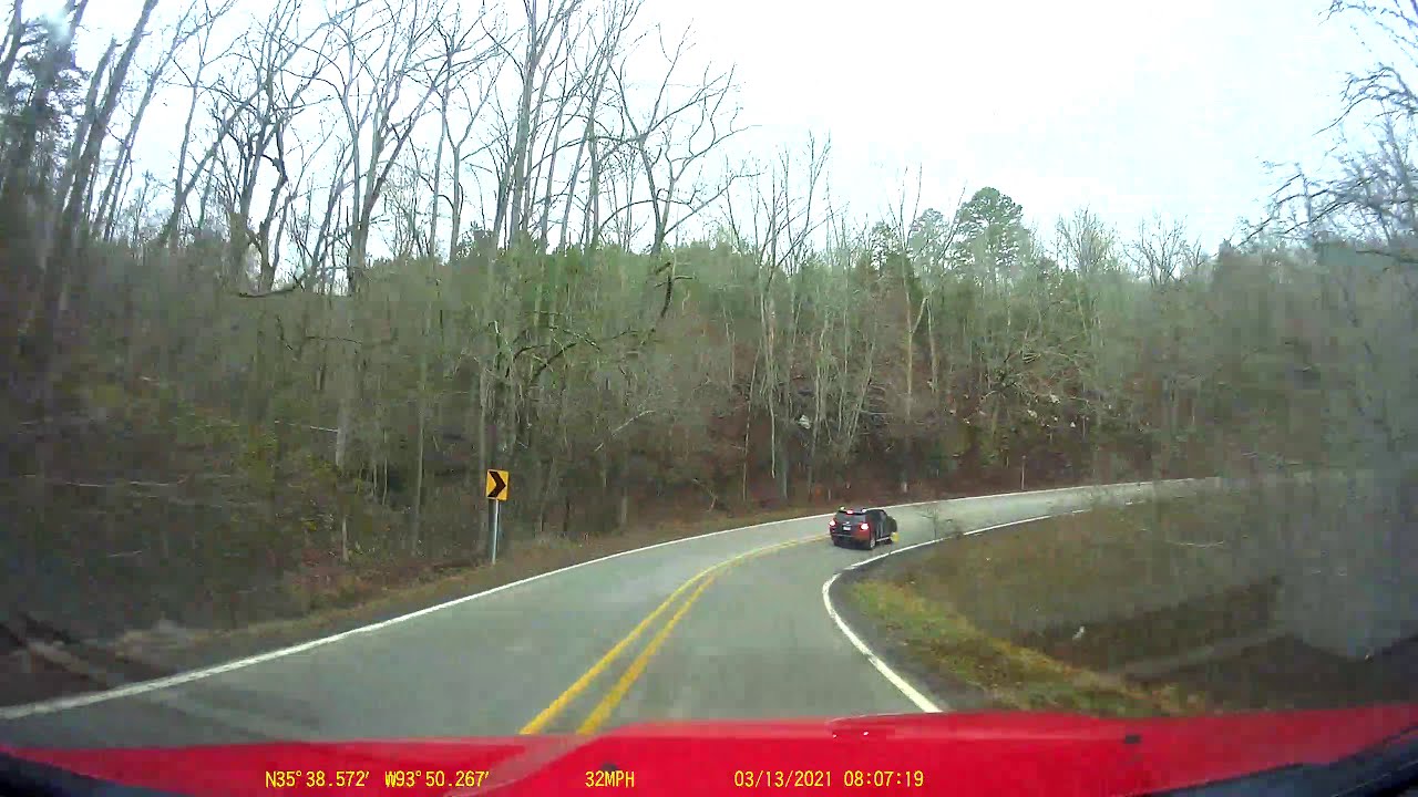 Rain - Time-lapse - Arkansas Highway 23 - The Pig Trail - Ozark, AR to Brashears, AR | Slow TV
