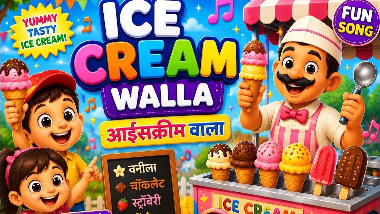 Ice Cream Walla 🍦🔔 | Fun Kids Song | Nursery Rhyme for Babies & Toddlers