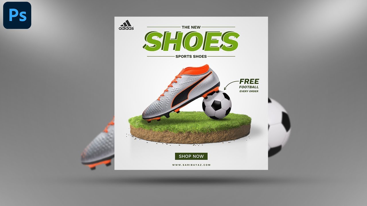 Photoshop tutorial - Instagram post design tutorial | E-commerce banner design tutorial | #2021