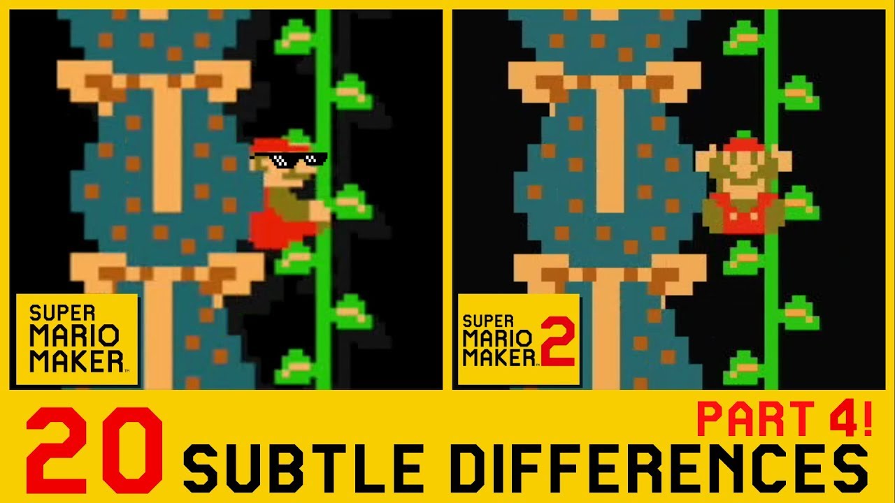 20 Other Subtle Differences between Super Mario Maker 2 and SMM1 (4/4)