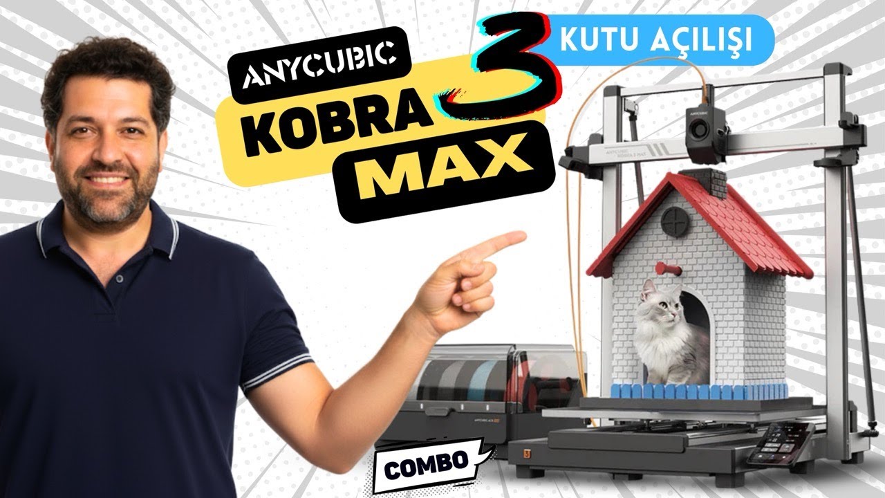 Anycubic Kobra 3 Max Combo Kutu Açılışı & Kurulum 🔥 Dev Kutudan Çıkanlar ve İlk İzlenimler