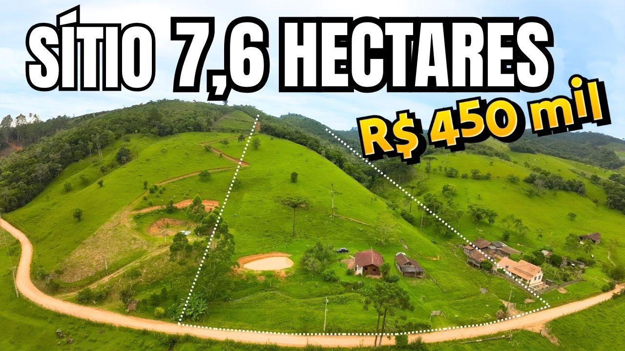 (𝐕𝐄𝐍𝐃𝐈𝐃𝐎) SÍTIO A VENDA EM SANTA CATARINA 7.6 HECTARES CASA COM 4 QUARTOS ÁGUA ESCRITURADO!