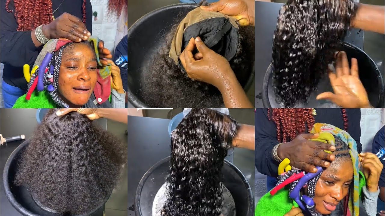 TUTORIAL: Curly wig revamp + A DRAMATIC Hair styling experience #hair #hairstyles ##haircare #howto 