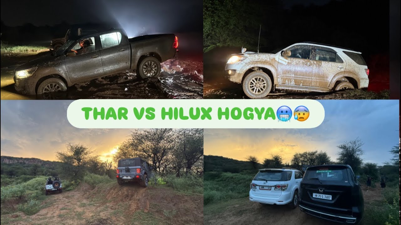 HILUX Struggling, THAR Conquers!💯 || Forest OTR Adventure ✌🏼