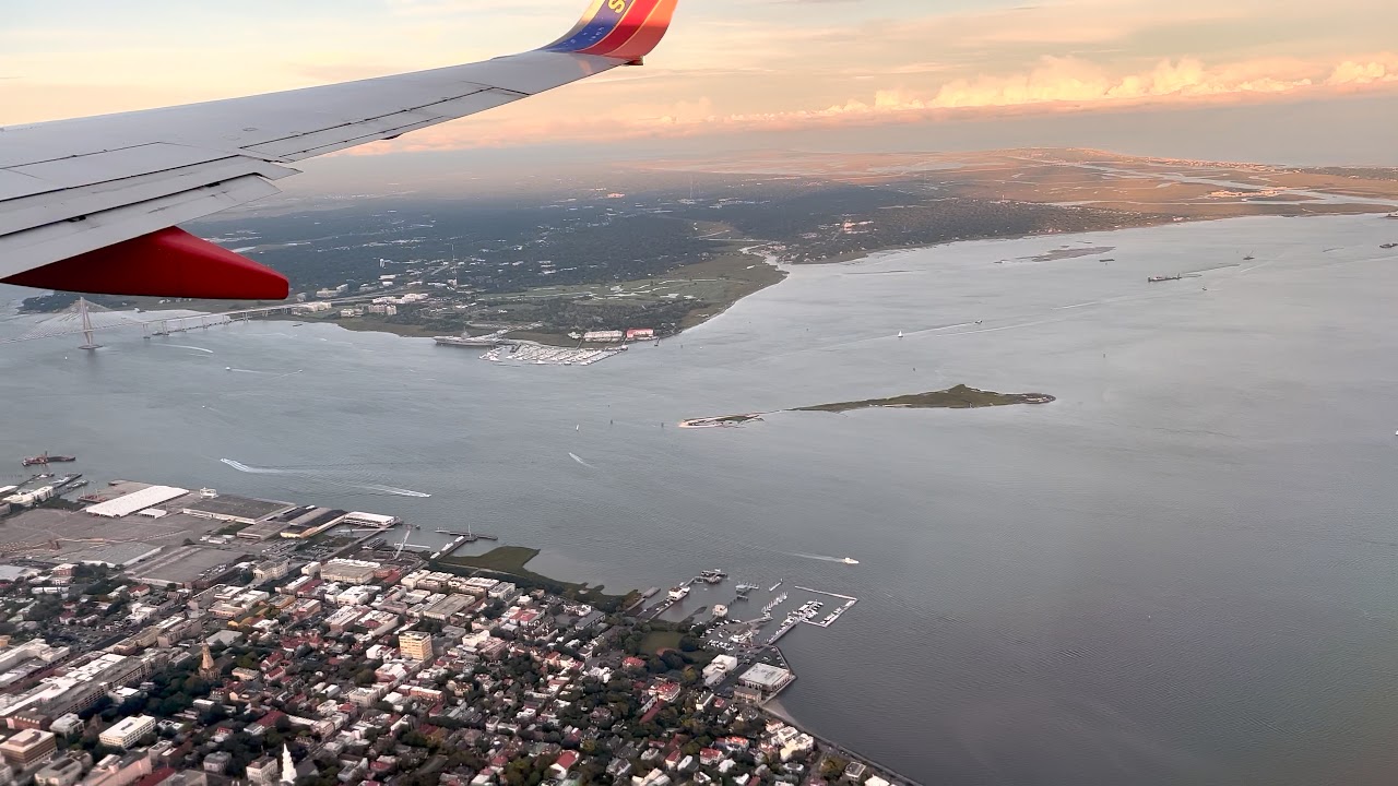 Beautiful evening landing at Charleston, SC