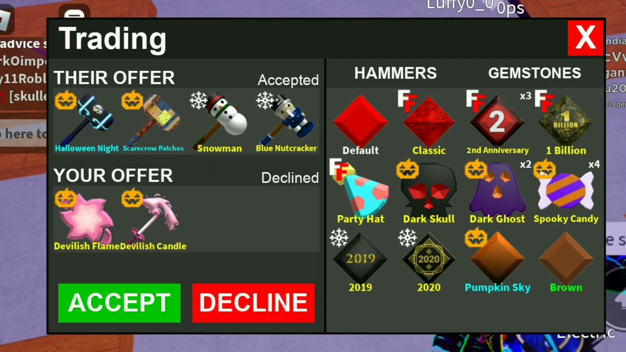 What people trade for Devilish Flame set in Flee the facility trading post