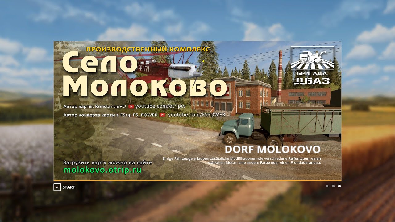 FS19 Map Village Molokovo Fly Thru