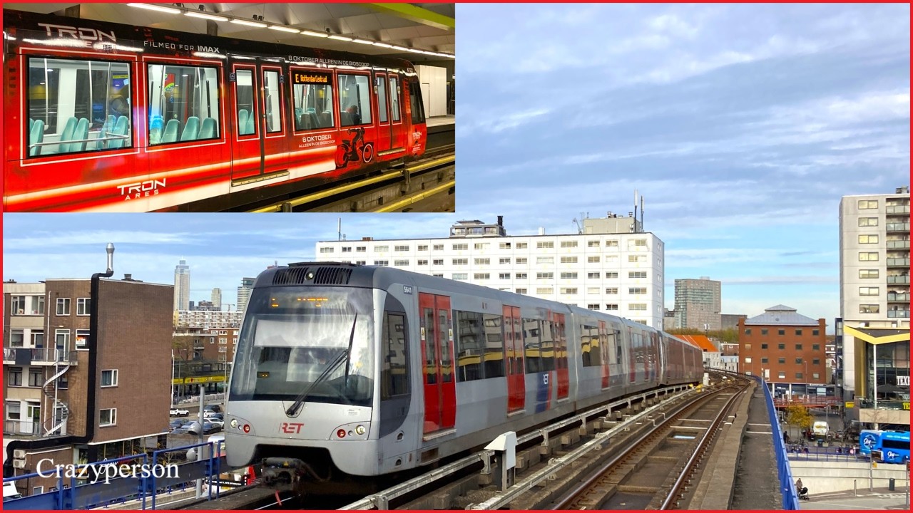 RET Metro’s Rotterdam Zuidplein met uniek metrostel - Lijn D en E