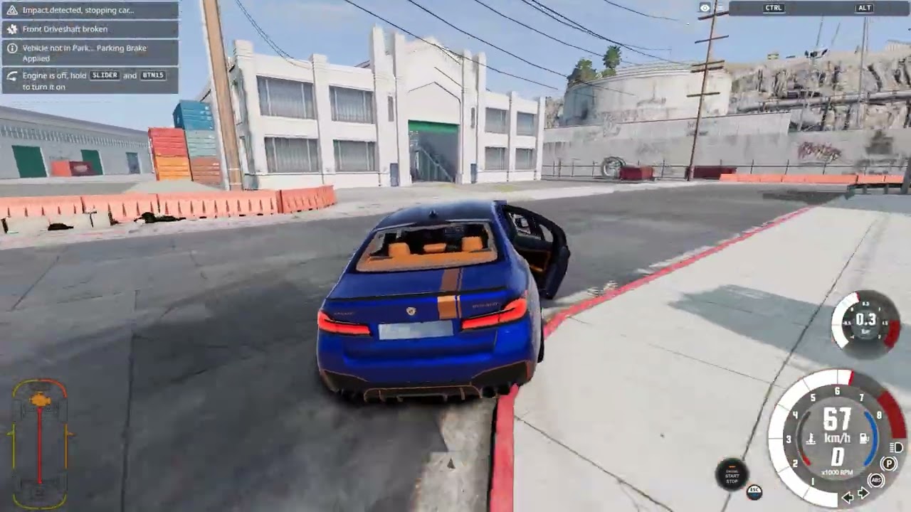 BMW M5 MANHART 900 with a Steering Wheel | BeamNG.drive