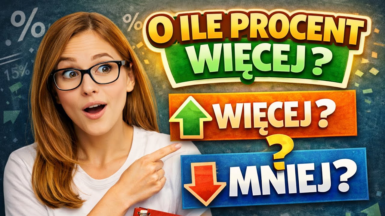 Procenty, o ile procent więcej, mniej? | Klasa 7–8 | Przygotowanie do egzaminu ósmoklasisty