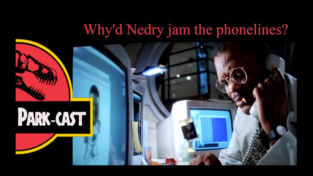 Why did Nedry jam the phone lines?