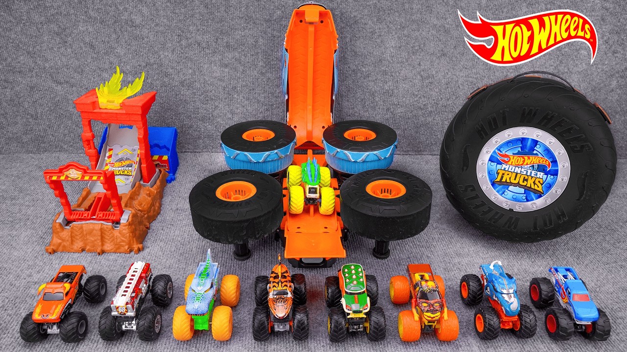 Hot Wheels Collection Unboxing Review ASMR | Hot Wheels Monster Trucks Transforming Rhinomite