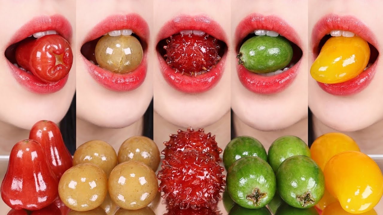 asmr 과일사탕 식품 SATISFYING EATING CANDY FRUIT SO TASTY, SWEET CANDY FRUIT, CUTE CANDY FRUIT (asmrsound)