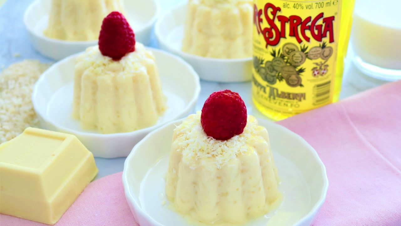 Le ricette col Bimby: budino di riso e cioccolato bianco al Liquore Strega