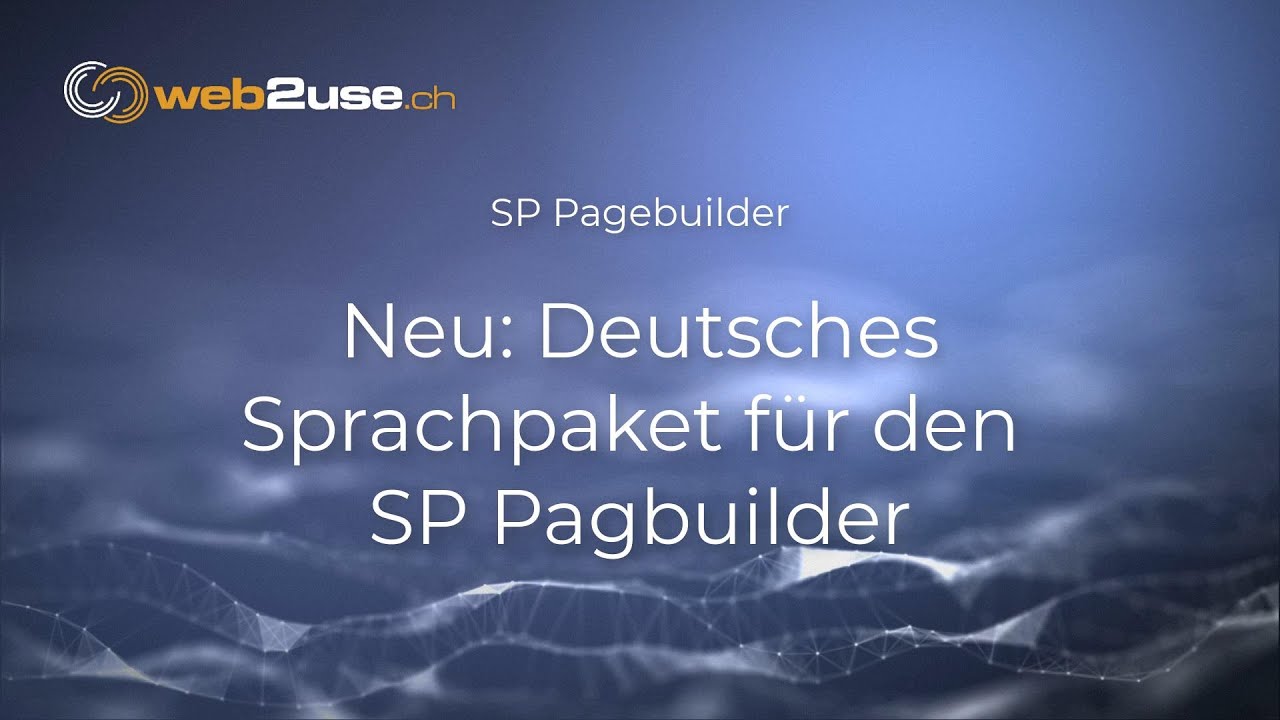 Neu für den SP Pagebuilder: Es gibt ein deutsches Sprachpaket!