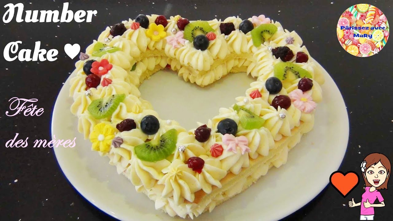 ❤️ HEART CAKE | LOVE CAKE | Number cake Crème diplomate ❤️