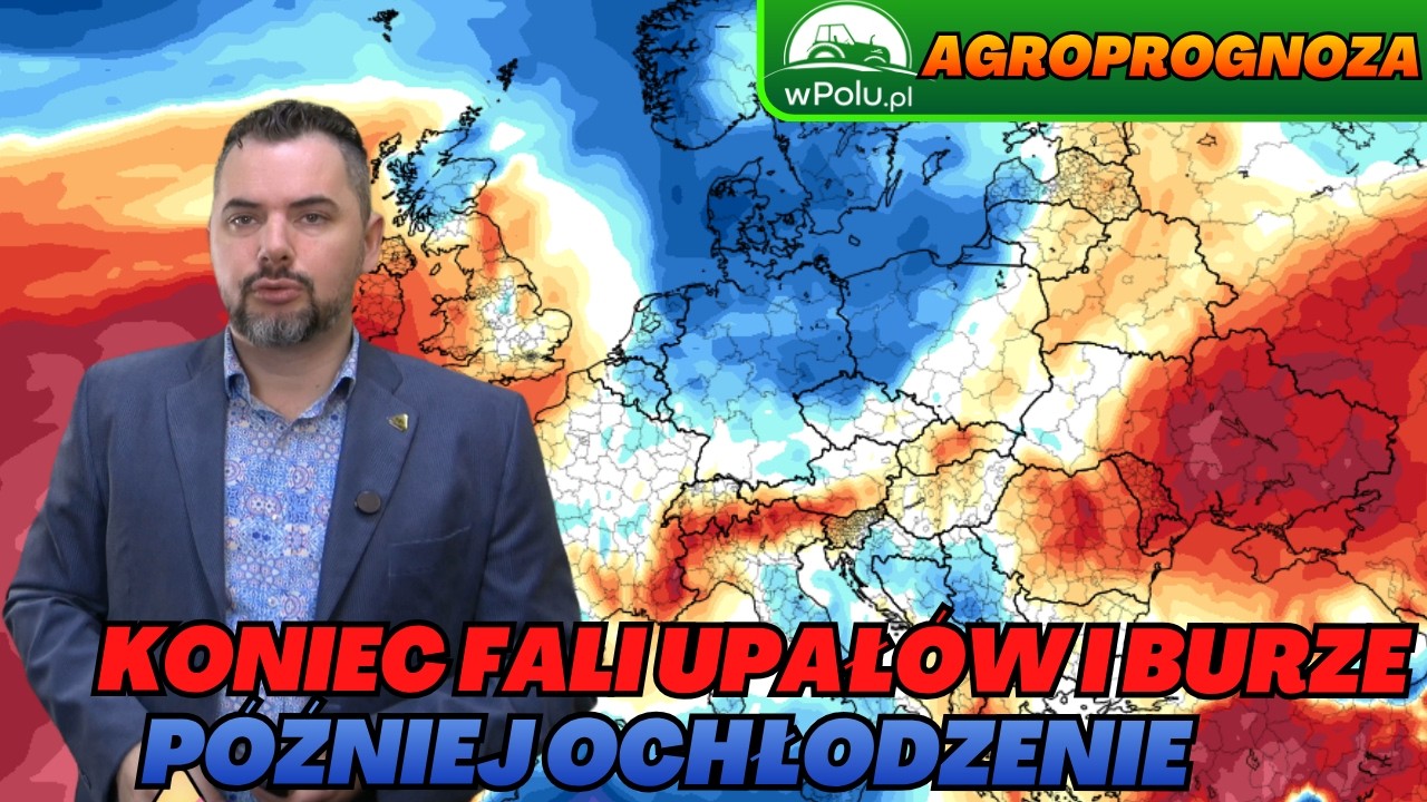 Koniec fali upał&oacute;w i silne burze. Przed weekendem mocne ochłodzenie.  Agroprognoza