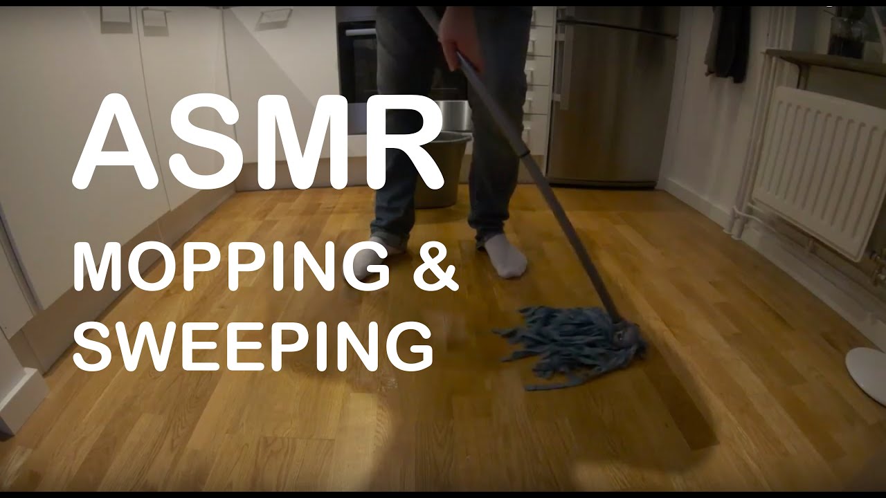 ASMR - Cleaning: Mopping & Sweeping a Floor (NO TALKING)