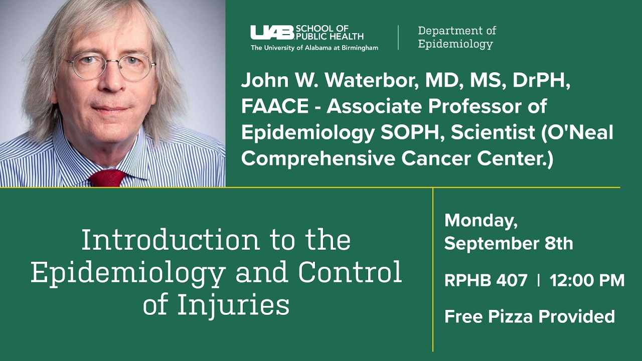 Epidemiology Seminar | Introduction to the Epidemiology and Control of Injuries