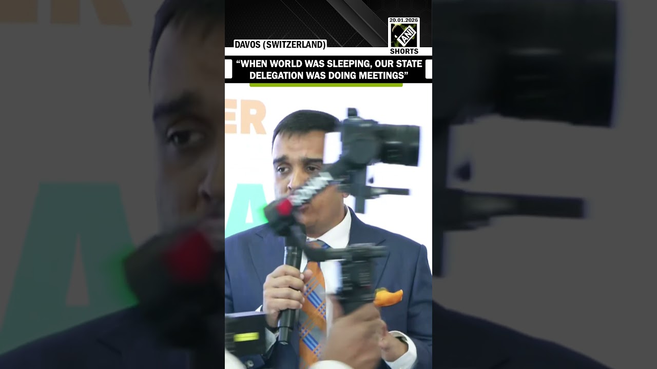Harsh Sanghavi addresses Indian Pavilion at World Economic Forum in Davos, Switzerland