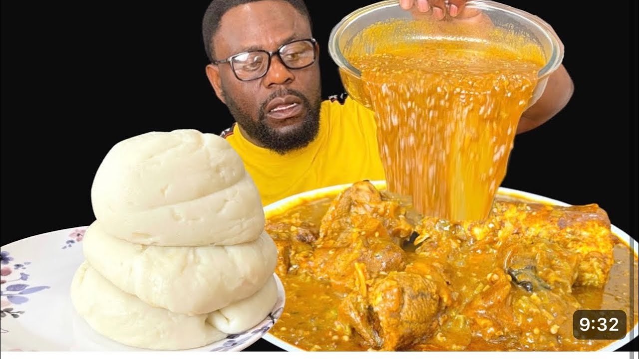 ASMR GOAT MEAT,FISH AND COW MEAT 🍖 FUFU WITH OGBONO SOUP, AFRICAN FOOD MUKBANG