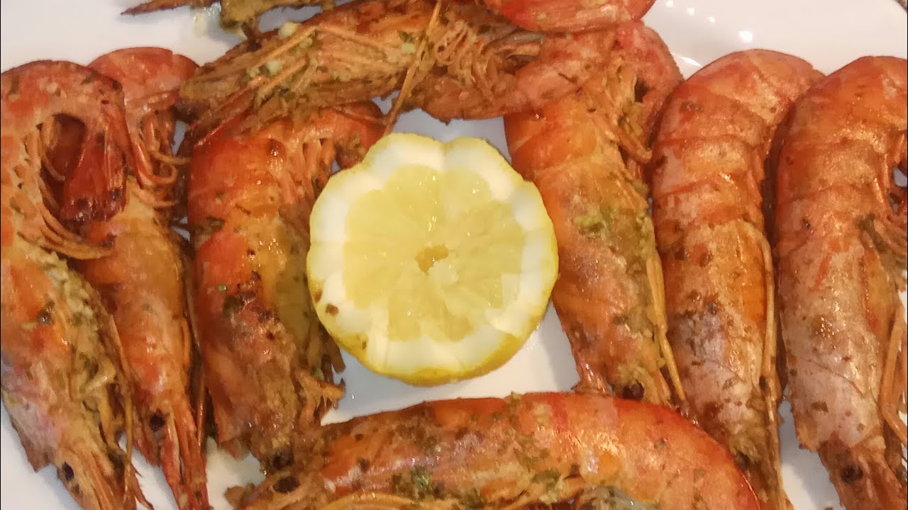 GAMBONES O LANGOSTINOS A LA PLANCHA /CON AJO PEREJIL Y ZUMO DE LIMÓN ESQUISITOS