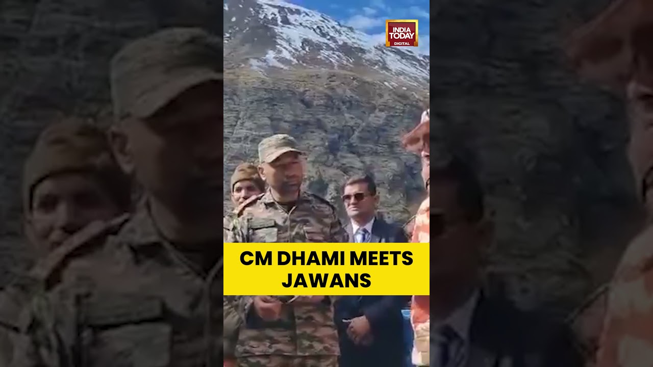 CM Pushkar Singh Dhami Shares Jalebi with ITBP Jawans at Milam Border Camp | 