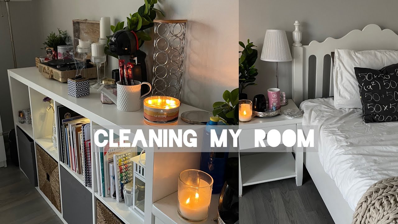 روتين ترتيب وتنظيف غرفتي😍🌸 cleaning my room  #روتيني #روتين_تحفيزي #روتيني_اليومي #غرفتي #ترتيب