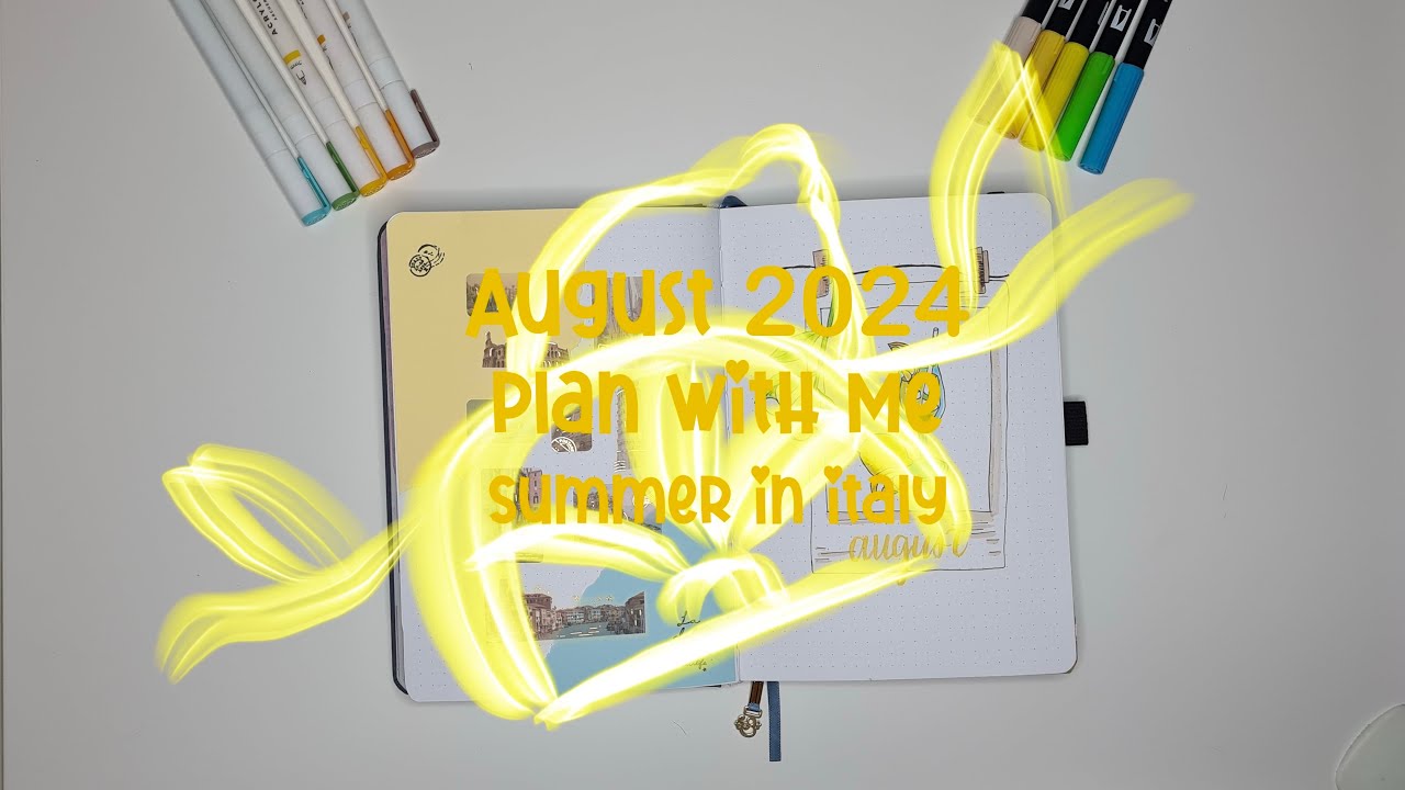 My August 2024 Bullet Journal Setup | Setup Summer In Italy Theme Spreads With Me!