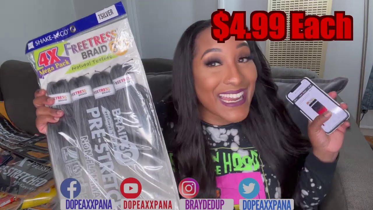 I Spent $350 on Braiding Hair| Sams Beauty Braiding Hair Haul | Dopeaxxpana