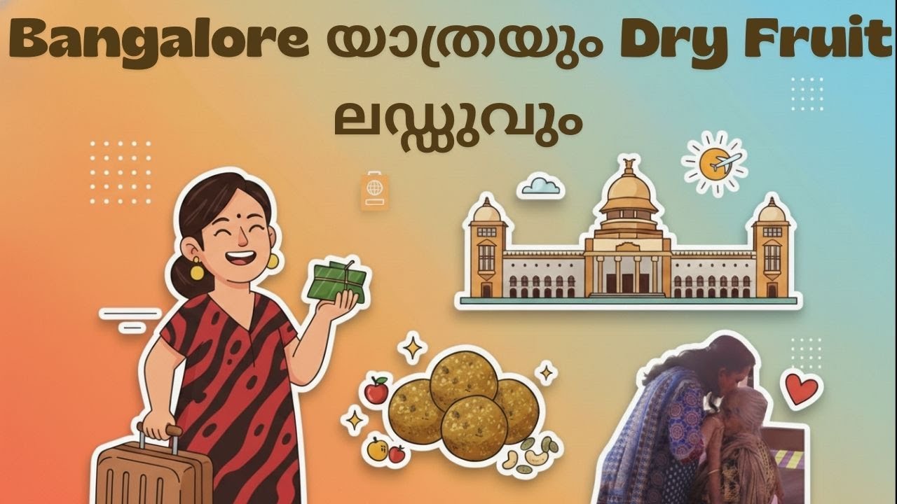 ബാംഗ്ലൂർ യാത്രയിലും kitchen-ൽ dry fruit ലഡ്ഡു! 😍 Trip prep done! Homemade snacks | Dry Fruit Laddoo