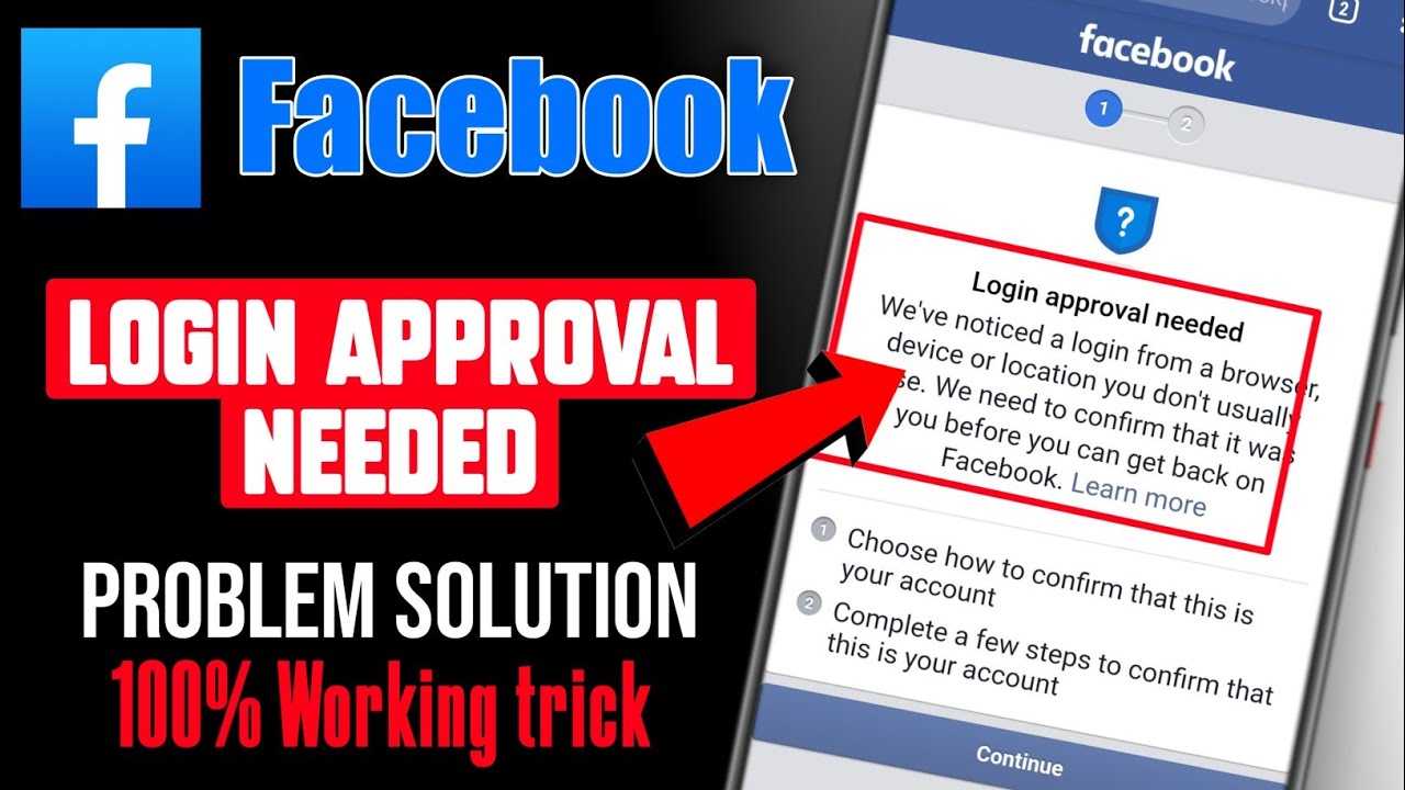 Facebook Account Login Approval needed problem solution || How to Fix Login Approval needed