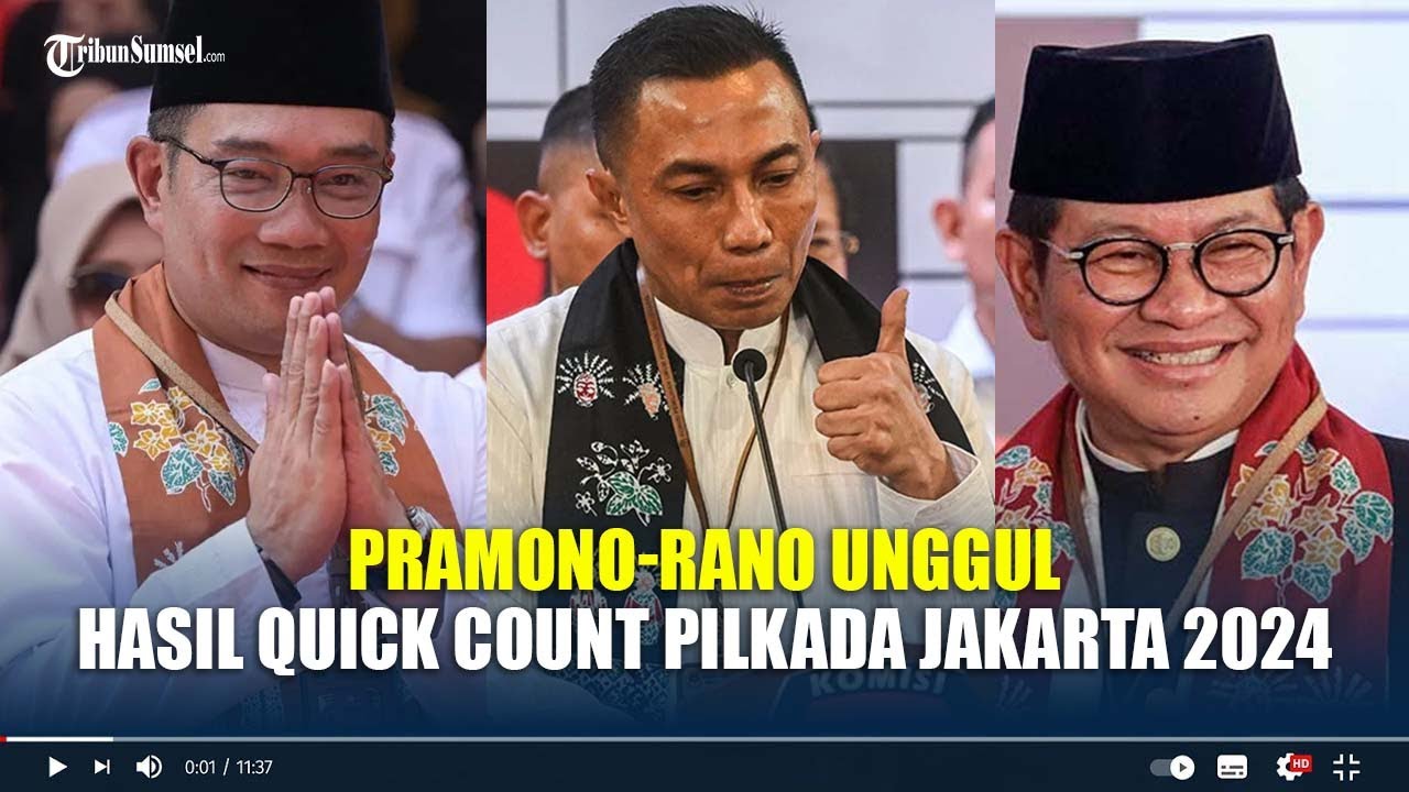 Pramono-Rano Unggul, Hasil Quick Count Pilkada Jakarta 2024 Litbang Kompas