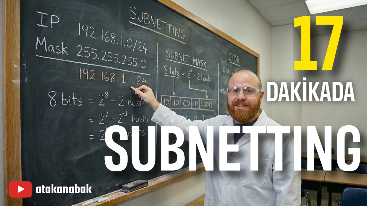 🖥️ 17 DAKİKADA SUBNETTING, CIDR, SUBNET MASK NEDİR ÖĞRENİN! #subnetting #ipaddressing #tutorial 