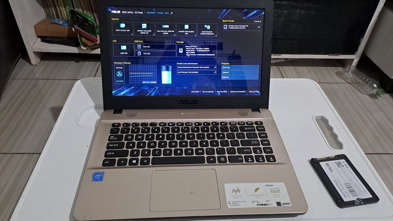 asus x441m ssd tidak terdeteksi di bios dan tidak mau masuk windows