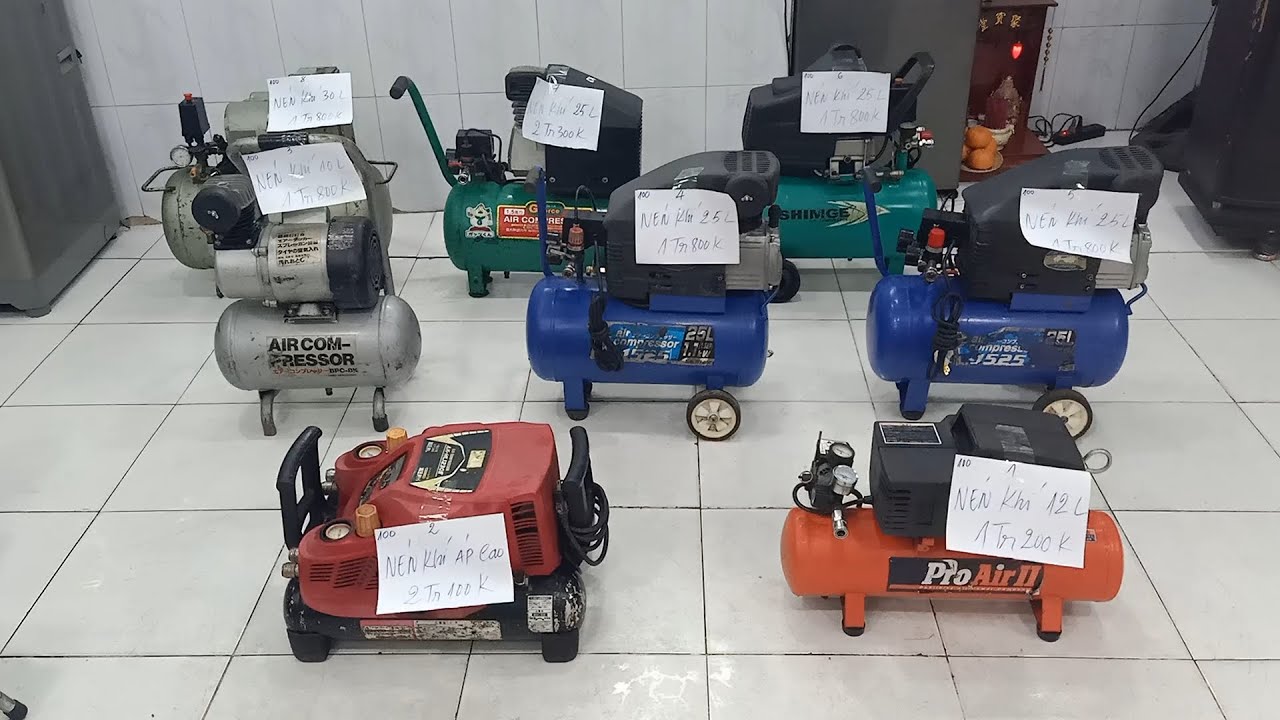 Ngày 01/11/2025 | Nén khí nhật từ 12l đến 30l xài GĐ điện 100V đầy đủ ae LH 0919301939 hoặc (ZALO)