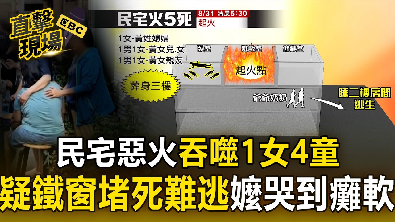 【中壢5死火警】小兄妹找玩伴過夜命喪火窟！民宅惡火「吞噬1女4童」阿嬤哭到癱軟【直擊現場】