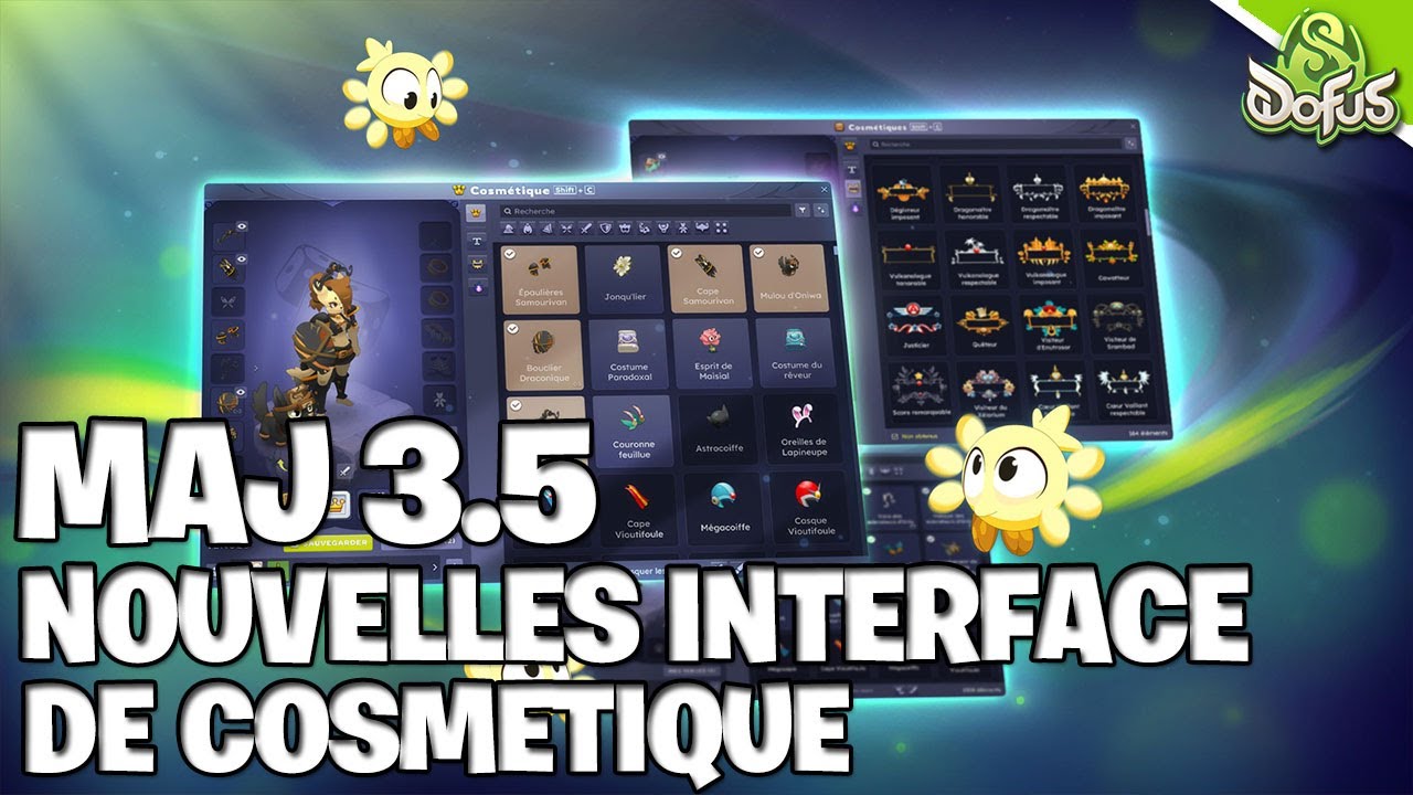 DOFUS ► MAJ 3.5 - NOUVELLE INTERFACE DE COSMETIQUE