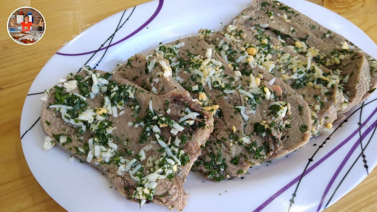 Deliciosa lengua a la vinagreta !