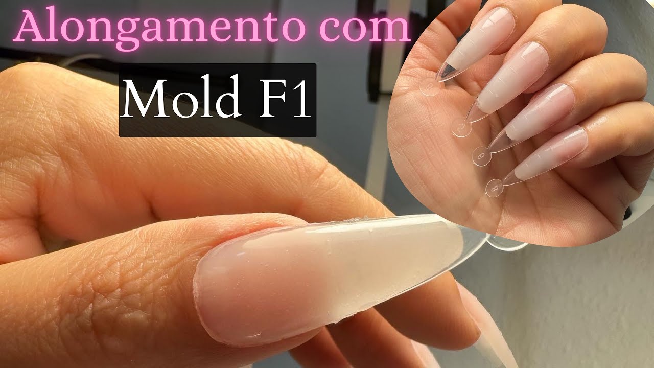 Acrílico no Molde F1 /Não precisa de cabine/Alongamento mais fácil do mundo