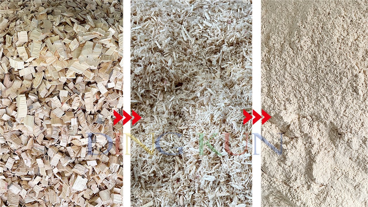 Wood powder making machine