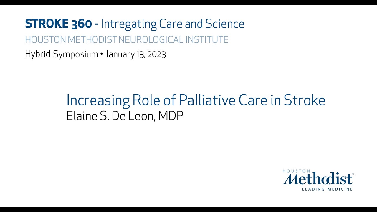 Increasing Role of Palliative Care in Stroke