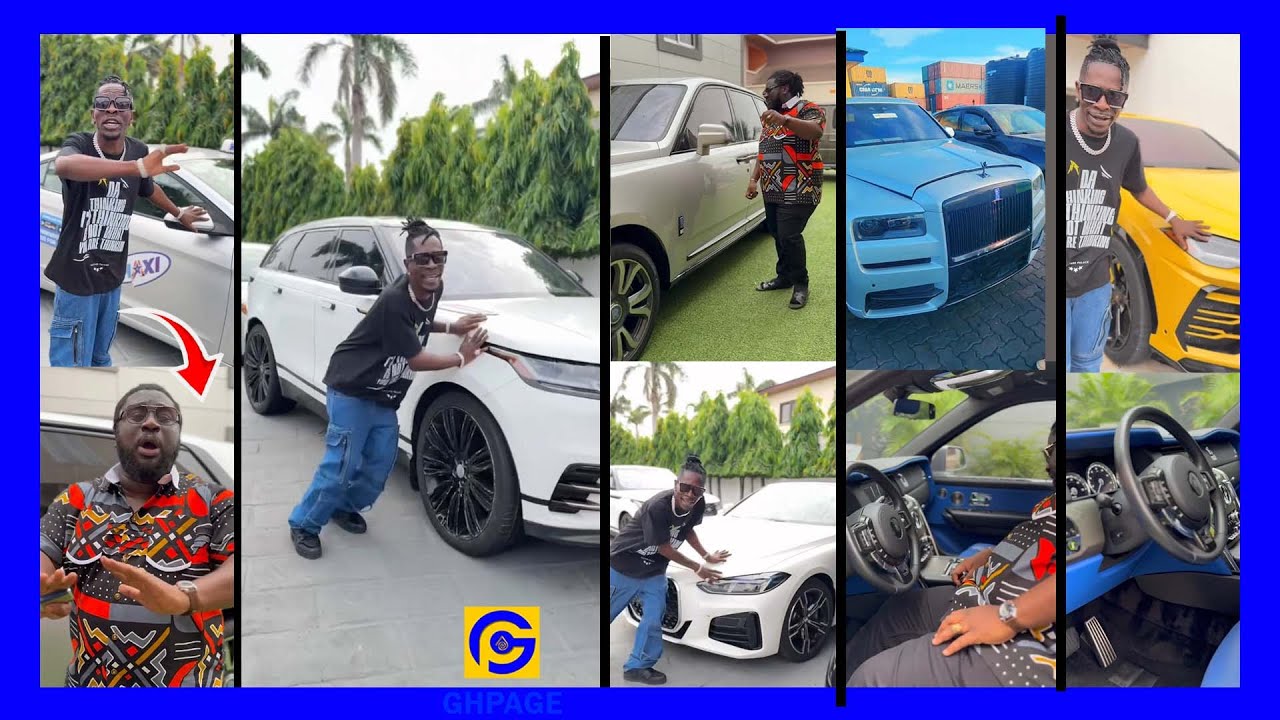 Shatta Wale Vrs Ajagurajah in a Rolls Royce Car F!ght - Shatta Shows All His Cars To Mock Ajagurajah