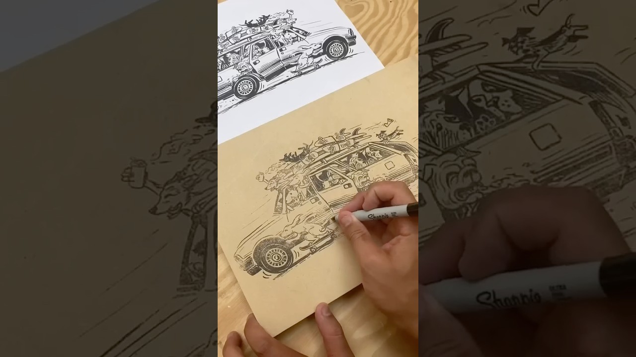 #howto transfer a #sketch to #mdf using a laser print and #acetone. #printmaking #artprocess