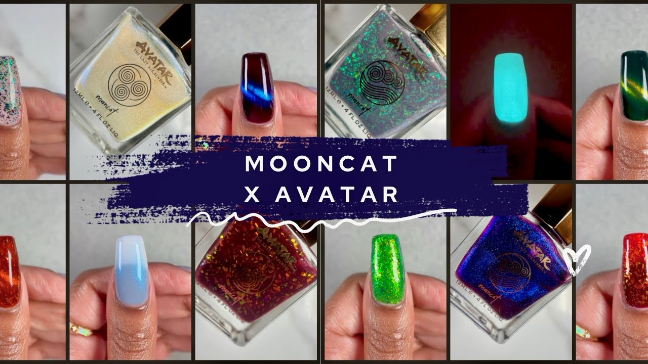 Mooncat x Avatar: The Last Airbender | Collaboration Collection Swatches 