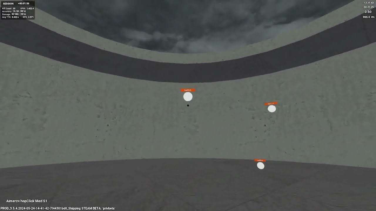 🥇#1 Aimerz Hopclick Med │ 1,380 WR - 92% acc (52cm, Pulsar X2H, SkyPad 4.0)