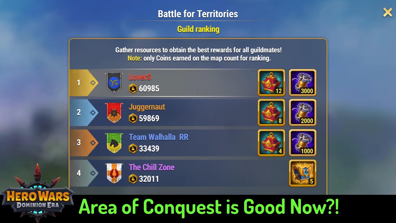 Big Changes to Area of Conquest! &mdash; Hero Wars: Dominion Era