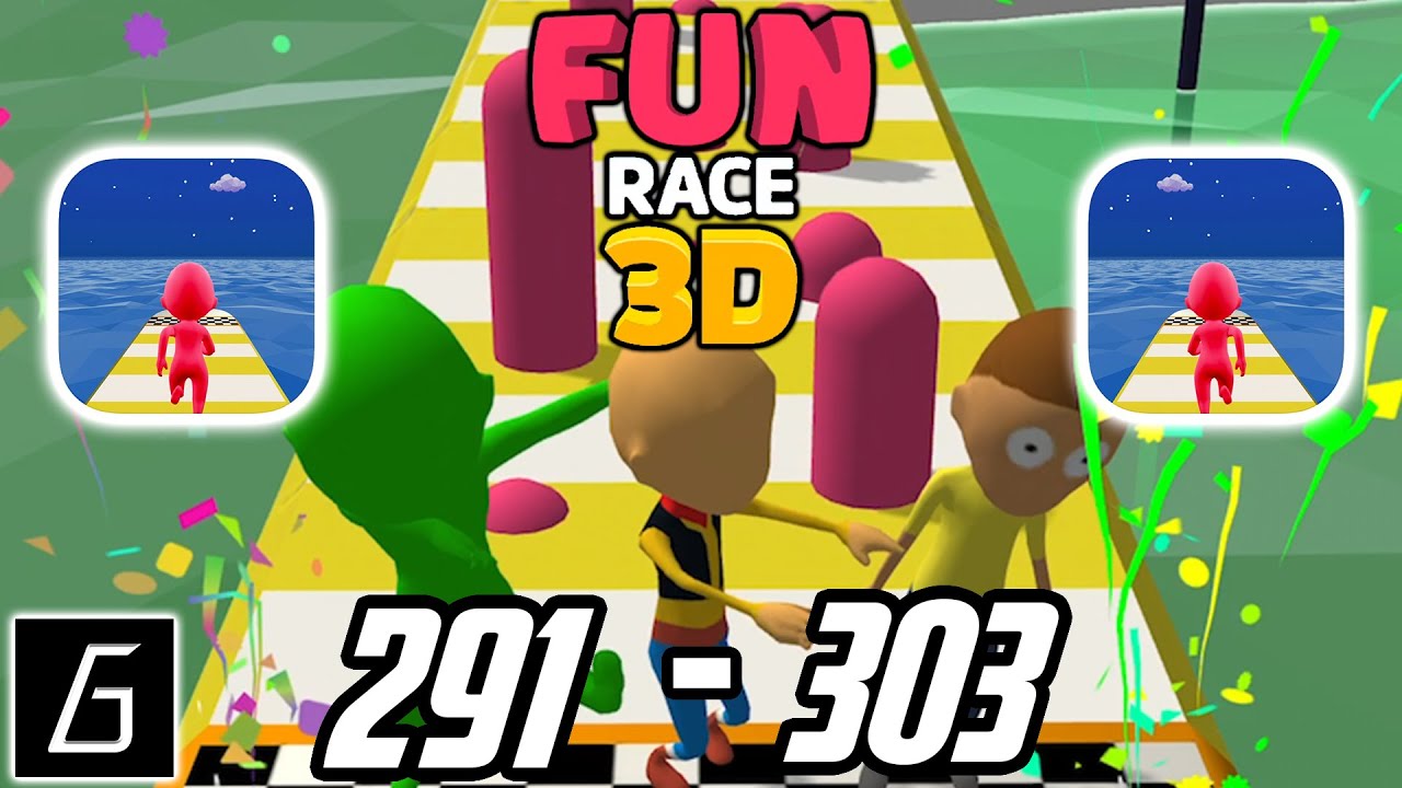 Fun Race 3D - Gameplay - Levels 291 - 303 + Bonus Levels (iOS - Android)
